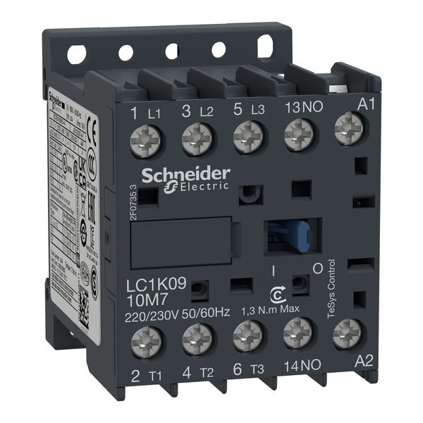LC1K0910P7-contacteur-schneider-3-poles-230VAC-9A